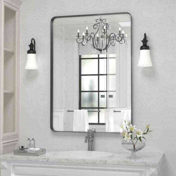 PAIHOME 16 in. W x 24 in. H Small Rectangular Metal Framed Wall Mounted Wall
