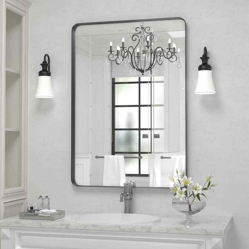 PAIHOME 16 in. W x 24 in. H Small Rectangular Metal Framed Wall Mounted Wall