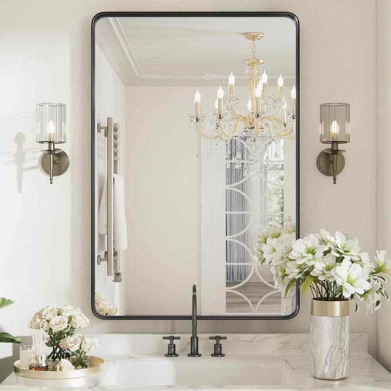 PAIHOME 16 in. W x 24 in. H Small Rectangular Metal Framed Wall Mounted Wall - Image 5