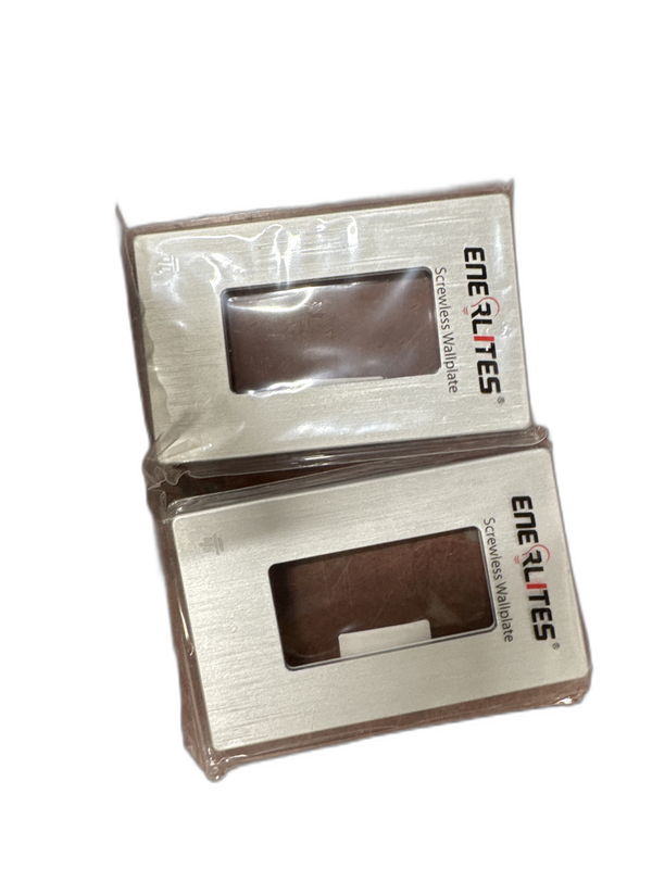 ENERLITES 4.68 in. Hx2.93 in. L,Brushed Silver 1-Gang Screwless Wall Plate 2PK - Image 8