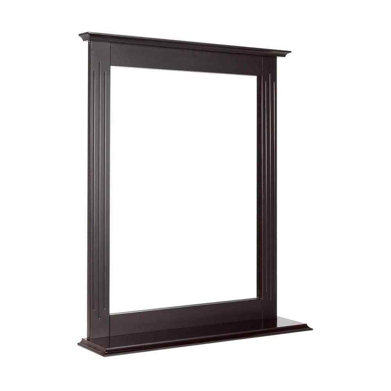 Gymax 22.5 in. W x 27 in. H Rectangular Framed Wall-Mounted Bathroom Vanity