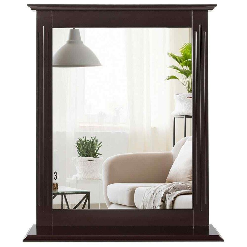 Gymax 22.5 in. W x 27 in. H Rectangular Framed Wall-Mounted Bathroom Vanity - Image 3