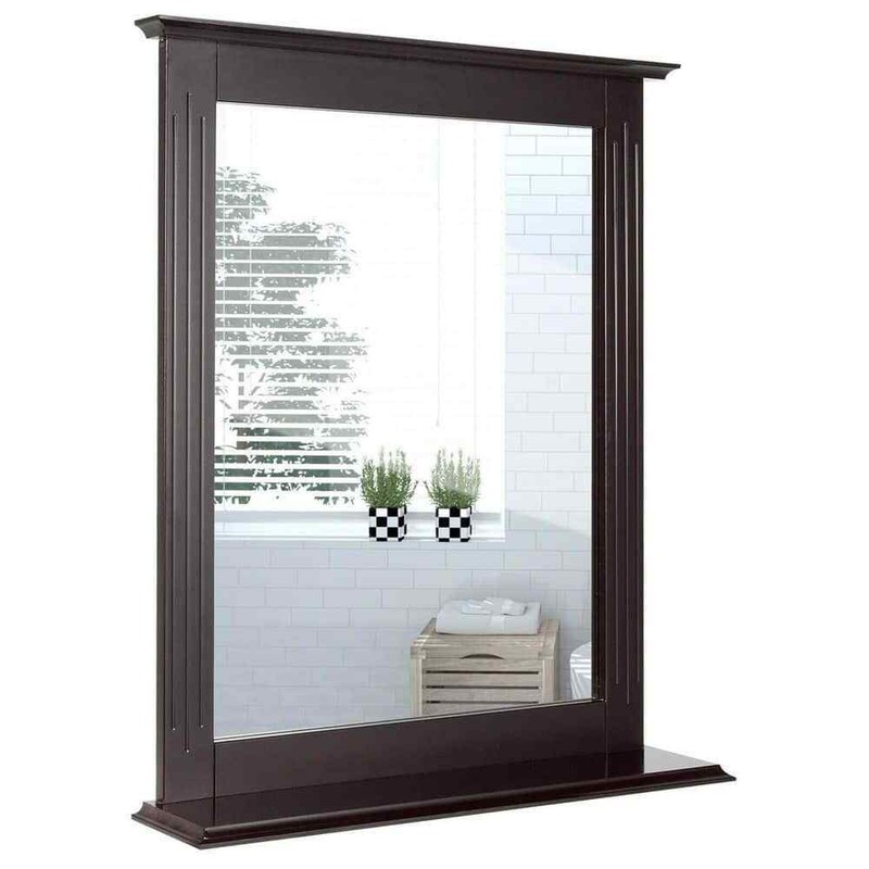 Gymax 22.5 in. W x 27 in. H Rectangular Framed Wall-Mounted Bathroom Vanity - Image 4