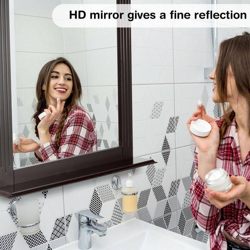 Gymax 22.5 in. W x 27 in. H Rectangular Framed Wall-Mounted Bathroom Vanity - Image 10