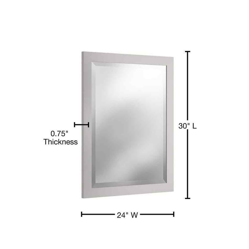 Alaterre Furniture 24 in. W x 30 in. H Framed Rectangular Beveled Edge Bathroom - Image 2