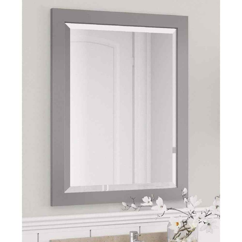 Alaterre Furniture 24 in. W x 30 in. H Framed Rectangular Beveled Edge Bathroom - Image 3