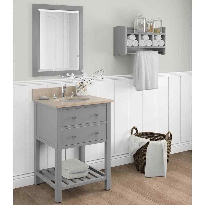 Alaterre Furniture 24 in. W x 30 in. H Framed Rectangular Beveled Edge Bathroom - Image 4