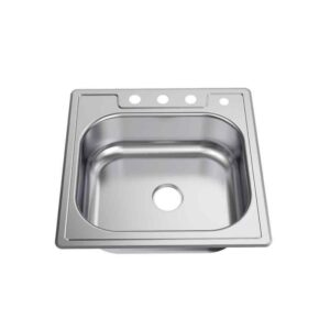 Glacier Bay 25 in. Drop in Single Bowl 20-Gauge Stainless Steel Kitchen Sink