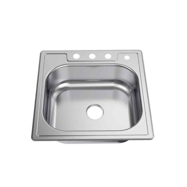 Glacier Bay 25 in. Drop in Single Bowl 20-Gauge Stainless Steel Kitchen Sink