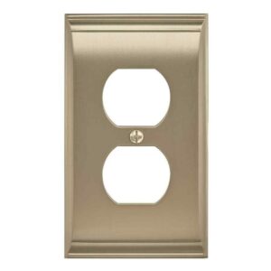 Amerock Gold 1-Gang Duplex Outlet Wall Plate (1-Pack)