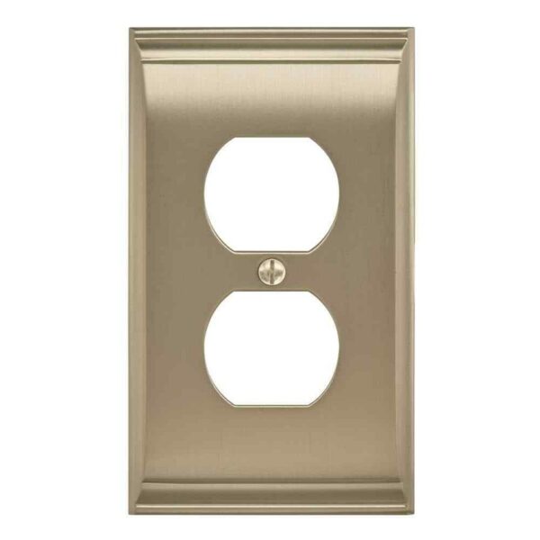 Amerock Gold 1-Gang Duplex Outlet Wall Plate (1-Pack)