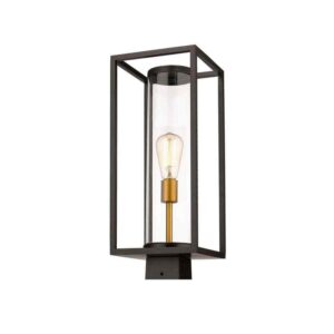 Z-Lite Filament Dunbroch 1-Light Bronze Brass Aluminum Hardwired, No Bulb Includ