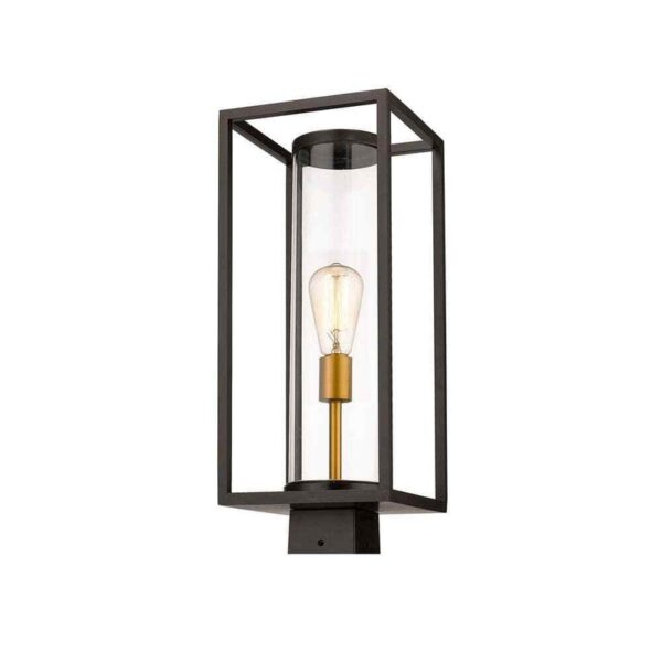 Z-Lite Filament Dunbroch 1-Light Bronze Brass Aluminum Hardwired, No Bulb Includ