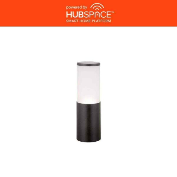 Hampton Bay Hartford Low Voltage Millennium Black LED Smart Outdoor Bollard Ligh