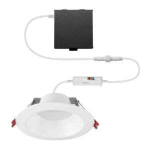 Commercial Electric Ultra Baffle Integrated LED 6 in Round Adj Color Temp, White