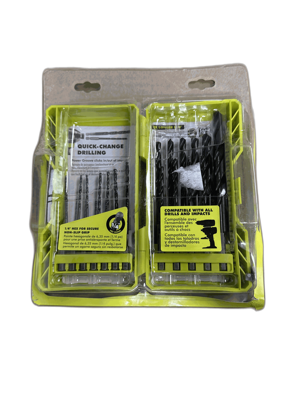 RYOBI Black Oxide Hex Shank Twist Drill Bit Set (25-Piece)