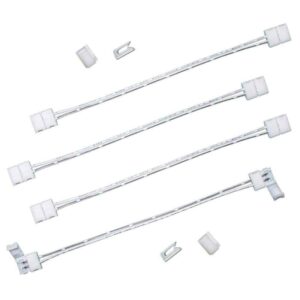 Commercial Electric 6 in. White Connector Cord LED Strip Light Connector Pack