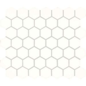 Daltile Restore Bright White 10 in. x 12 in. Glazed Ceramic Hexagon Mosaic Tile