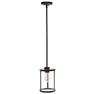 Lalia Home 10 in. 1-Light Black Standard Pendant Modern Farmhouse Adjustable