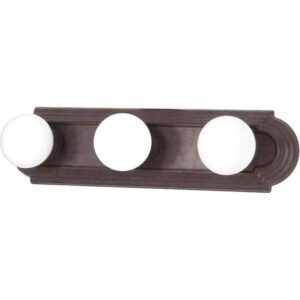 SATCO Nuvo 18 in. 3-Light Old Bronze Vanity Light with No Shade