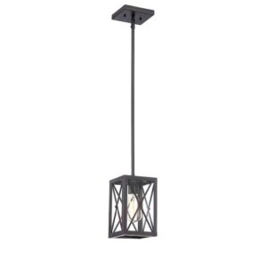 HDC Harwood 60-Watt 1-Light Royal Bronze Mini-Pendant with Cage Shade