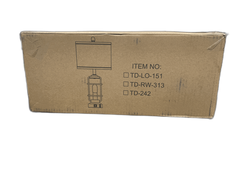 Cinkeda Teasia 26 in. Black Metal Table Lamp Set with USB, Type-C Charging Ports - Image 7