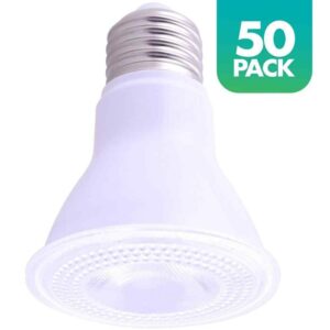 Simply Conserve 50-Watt Dimmable E26 LED Light Bulb,2700K Warm White Lamp, 50PK