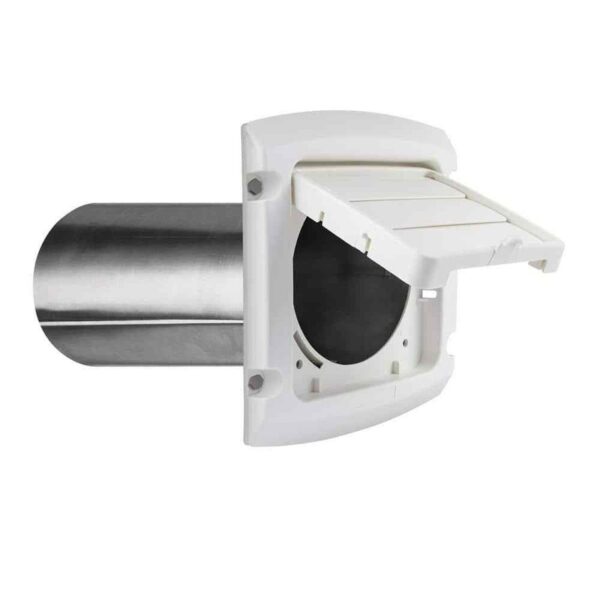 Everbilt 4 in. Hinged Louvered Vent Hood in White (2-PK)
