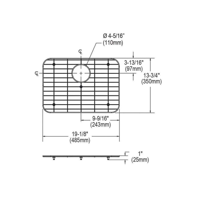 Elkay Dayton 13.75 in. x 19.0625 in.Bottom Grid for Kitchen Sink,Stainless Steel - Image 3