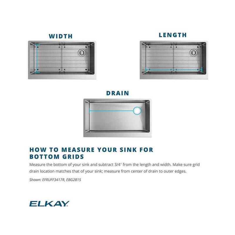 Elkay Dayton 13.75 in. x 19.0625 in.Bottom Grid for Kitchen Sink,Stainless Steel - Image 5