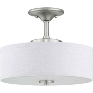Progress Lighting Inspire Collection Brushed Nickel Integrated LED Semi-Flush