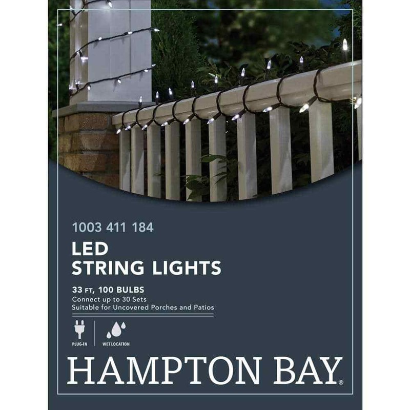 Hampton Bay 100-Light LED Smooth Mini Cool White Garden String Light - Image 7
