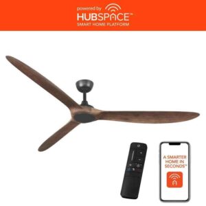 Home Decorators Collection Tager 72 in. Smart Indoor/Outdoor Matte Black