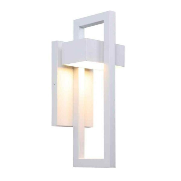 LamQee 1-Light White Wall Sconce Modern Indoor/Outdoor LED