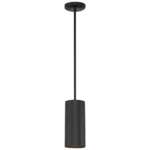 Access Lighting Pilson 1-Light Matte Black Metal Pendant with Metal Shade