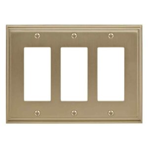 Amerock Gold 3-Gang Decorator/Rocker Wall Plate (1-Pack)