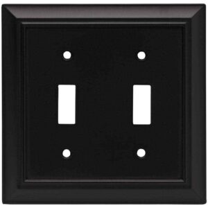 Liberty Black 2-Gang Toggle Wall Plate (5-Pack)