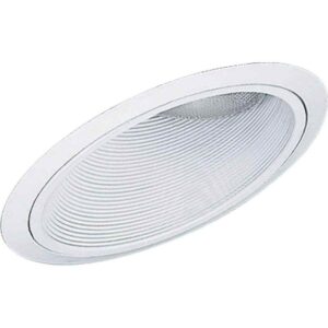 Progress Lighting 6 in. White Recessed Baffle Trim for Sloped Ceilings