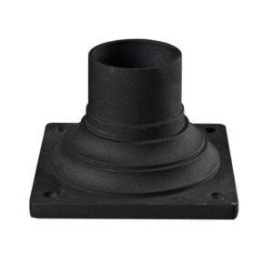 Filament Design Pier Mounts Black Aluminum Outdoor Pier Mount Base with Standard