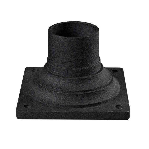 Filament Design Pier Mounts Black Aluminum Outdoor Pier Mount Base with Standard