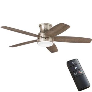 HDC Ashby Park 52 in. White Color Brushed Nickel Ceiling Fan+Light Kit+Remote