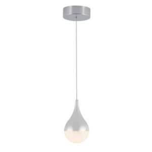 Artika Glitzer 6.5-Watt 1 Light Chrome Modern Integrated LED Mini Pendant Light