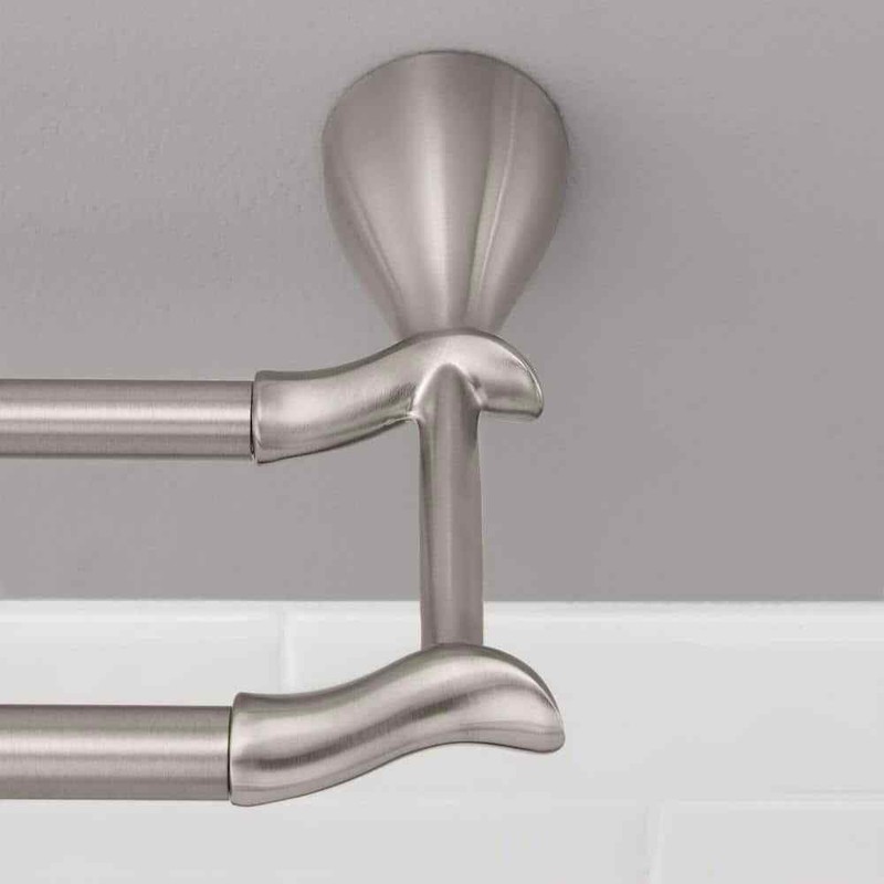 Glacier Bay Edgewood 24 in. Double Towel Bar in Brushed Nickel - Image 3