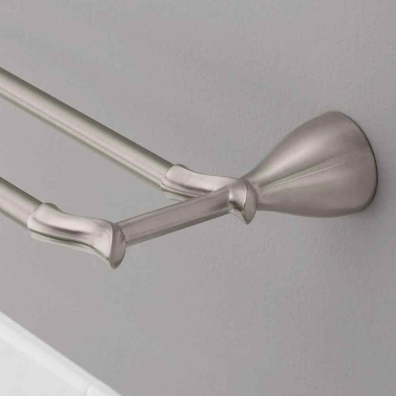 Glacier Bay Edgewood 24 in. Double Towel Bar in Brushed Nickel - Image 4