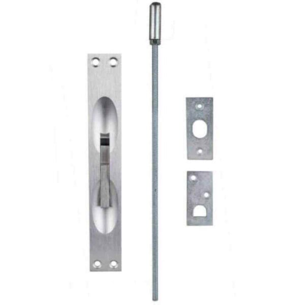 Taco 1/2 in. Bright Chrome Security Surface Flush Bolt