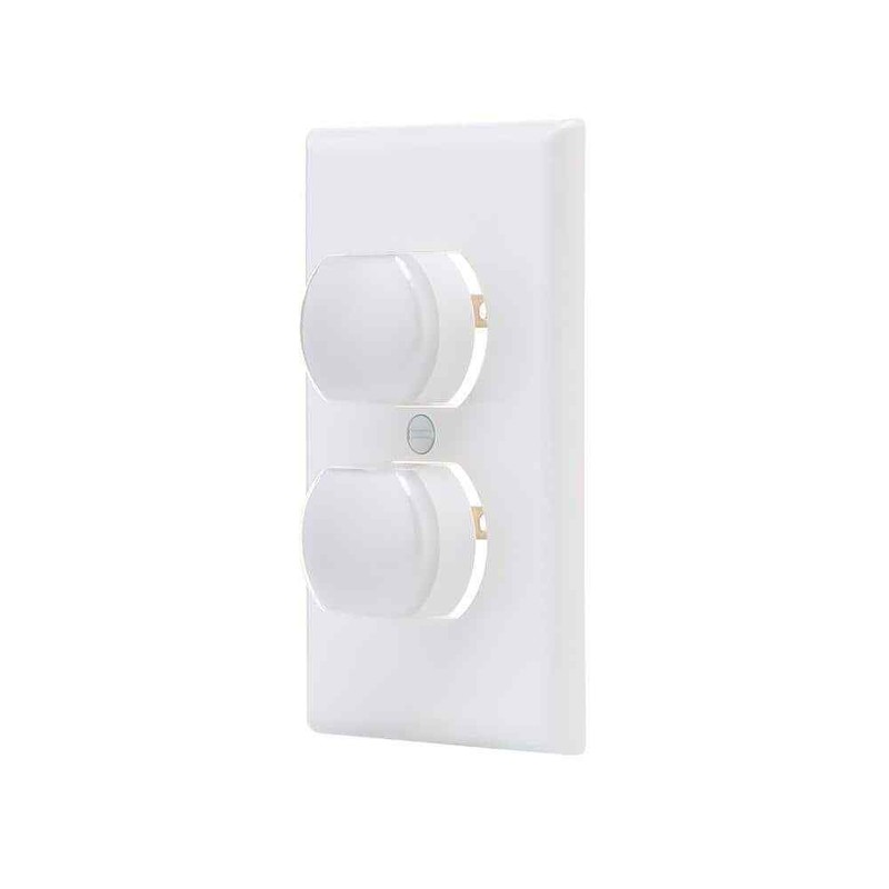Hampton Bay 1-Gang Duplex Wall Plate with 2 Color Changing Plug Lights (3PK) - Image 2
