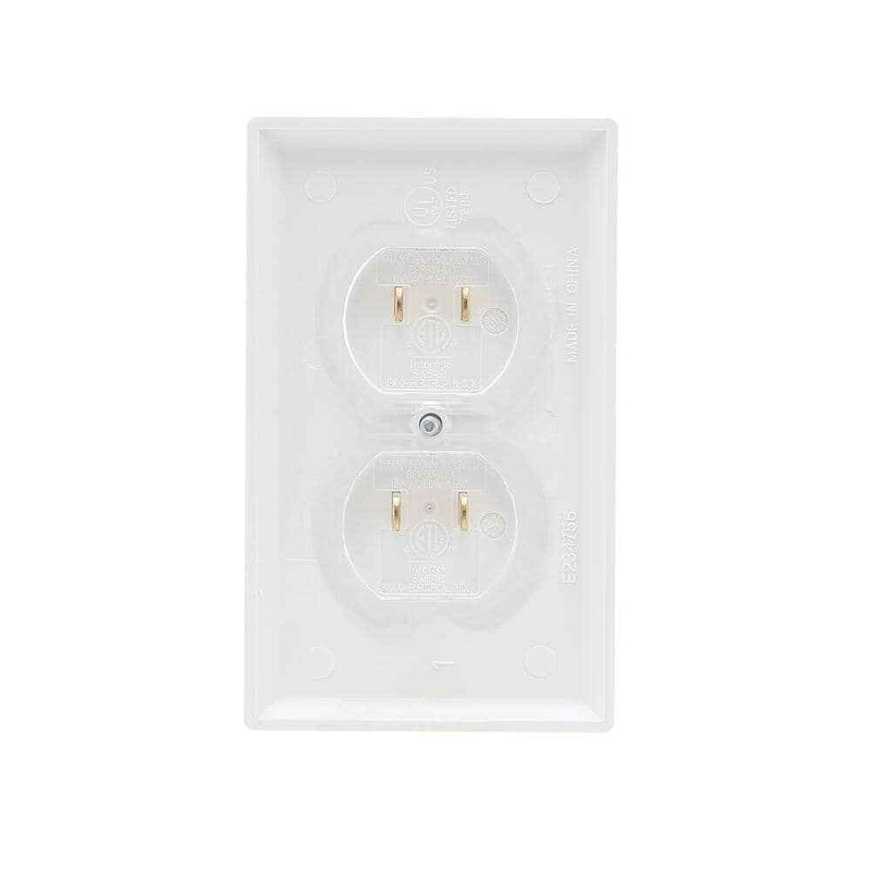 Hampton Bay 1-Gang Duplex Wall Plate with 2 Color Changing Plug Lights (3PK) - Image 4