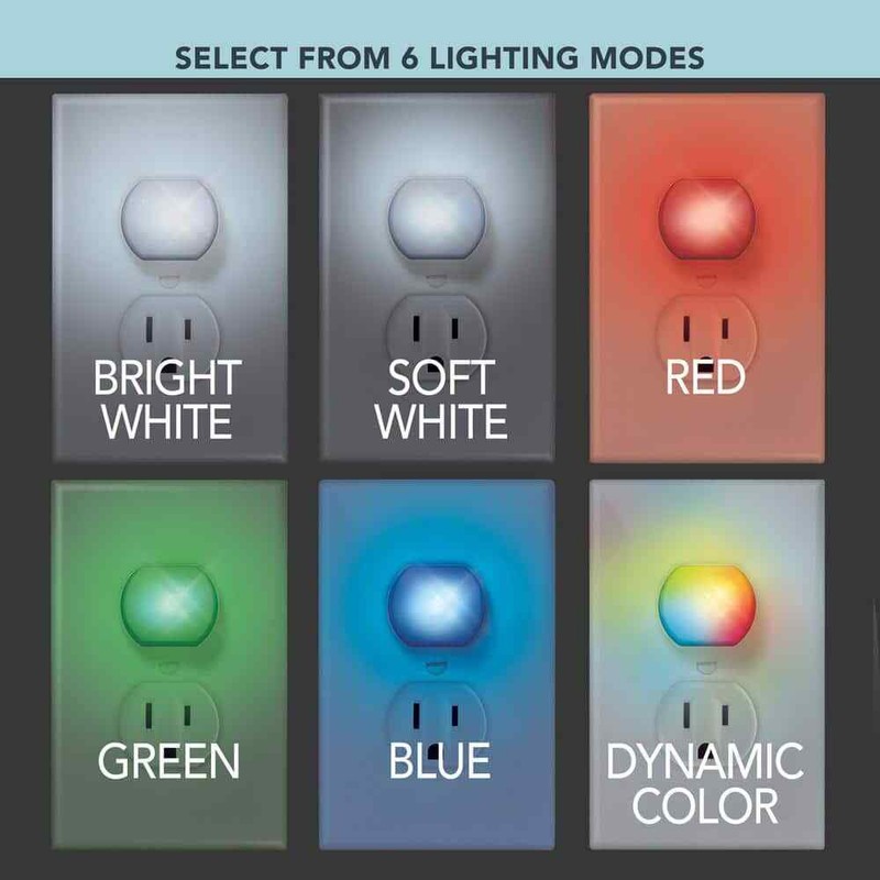 Hampton Bay 1-Gang Duplex Wall Plate with 2 Color Changing Plug Lights (3PK) - Image 6