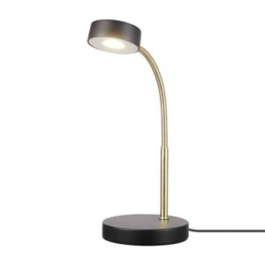 Hampton Bay 15 in. Matte Black LED Lamp with Adjustable Lamp Head