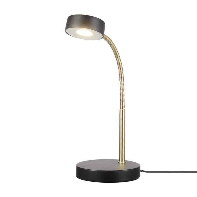 Hampton Bay 15 in. Matte Black LED Lamp with Adjustable Lamp Head